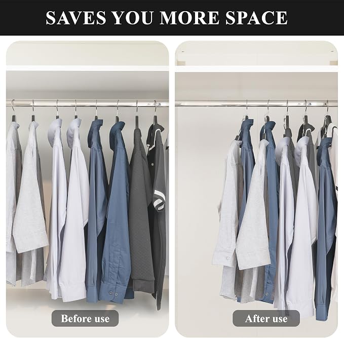Hanger Connector Hooks – 50-Pack Clothes Hanger Connector Hooks – Space-Saving - Image 5