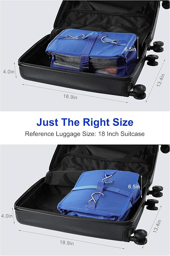 ELEZAY Hanging Packing Cubes Portable Closet 3-Shelf Travel Collapsible - Image 5