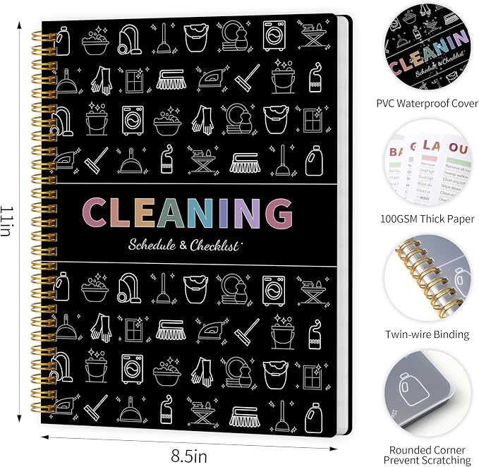 ADHD Cleaning Planner for Adults Women, Cleaning Schedule and Checklist Notebook - Image 2