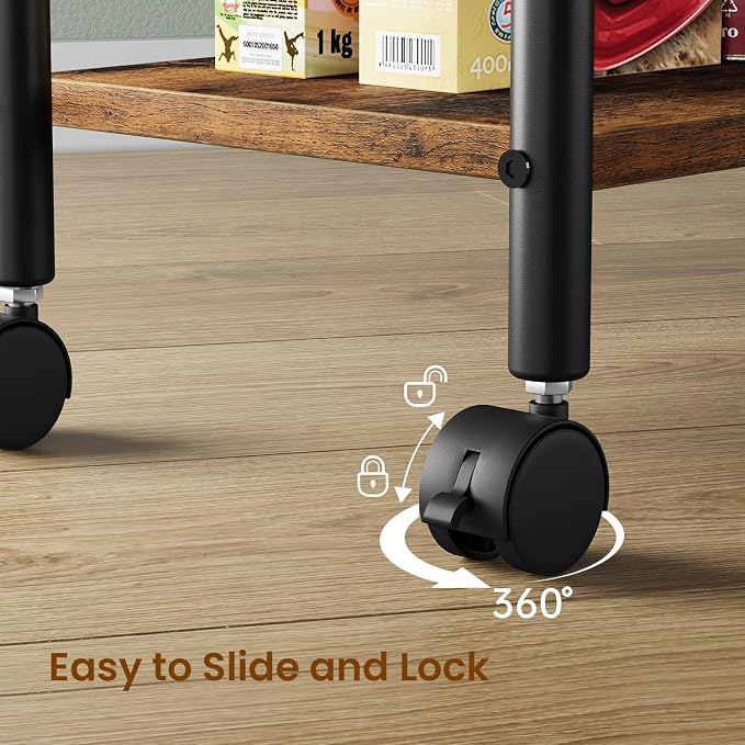 Slim Storage Cart, 4-Tier Small Rolling Cart - Image 7