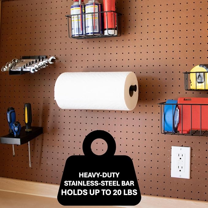 Peg Board Paper Towel Holder for Pegboard, Peg Board Accessory Kit - Image 7