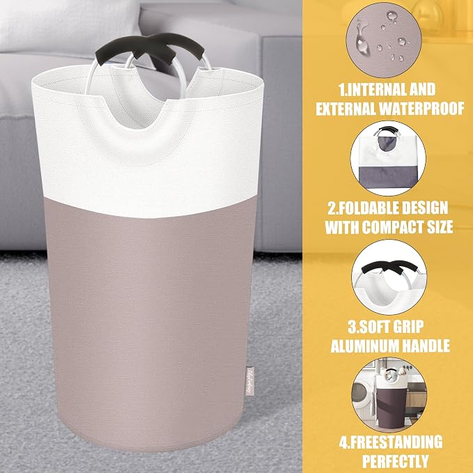 100L Laundry Basket, Collapsible Laundry Hamper - Image 3