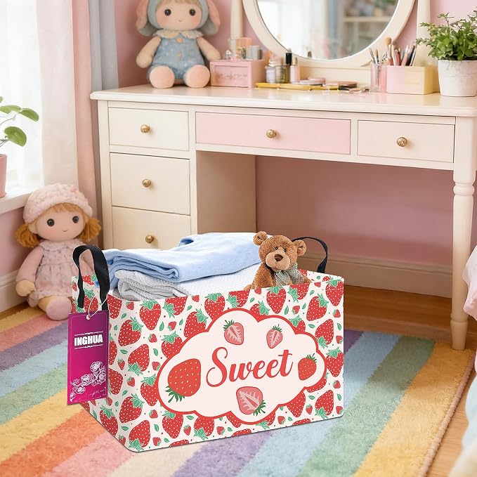 Rectangular Storage Basket Fabric Organizer Bin - Image 4