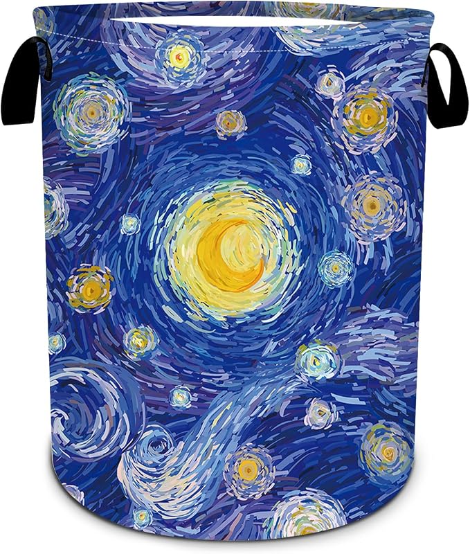 Starry Night Laundry Basket, Foldable Waterproof Oxford Cloth Laundry Hamper by SLHFDKL