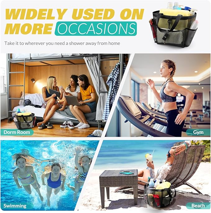 Mesh Shower Caddy Portable for College Dorm Room Essentials - Image 7