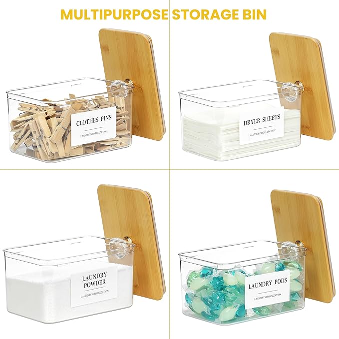 3 Pack Large Laundry Powder Container and Dryer Sheet Holder - Image 8