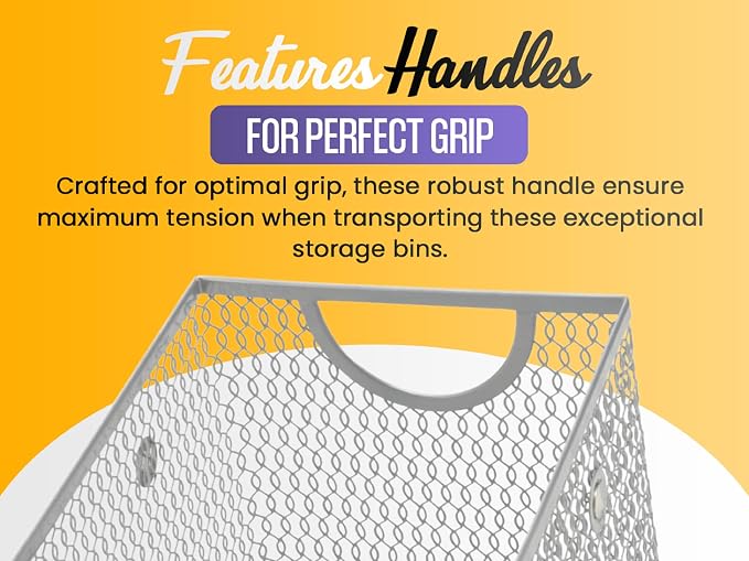YBM Home Mesh Stacking Bin Storage Containers - Image 4