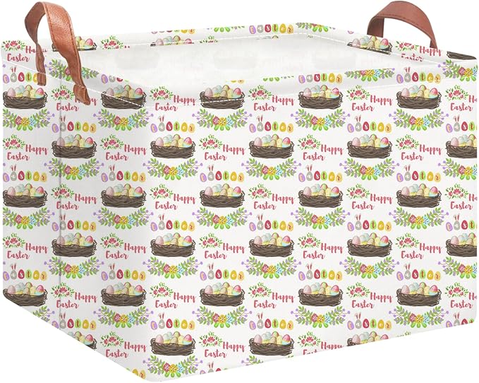 Rectangular Easter Eggs Basket Empty, Toys Storage Bin by NTAOHAMPER