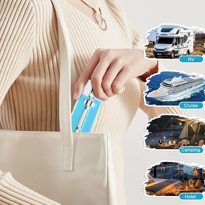 Foldable Travel Hangers for Cruise, 6 Pack Portable Collapsible Hangers - Image 5