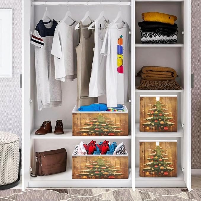 senya Large Storage Bins Christmas Tree Collapsible Foldable Storage Cubes - Image 7