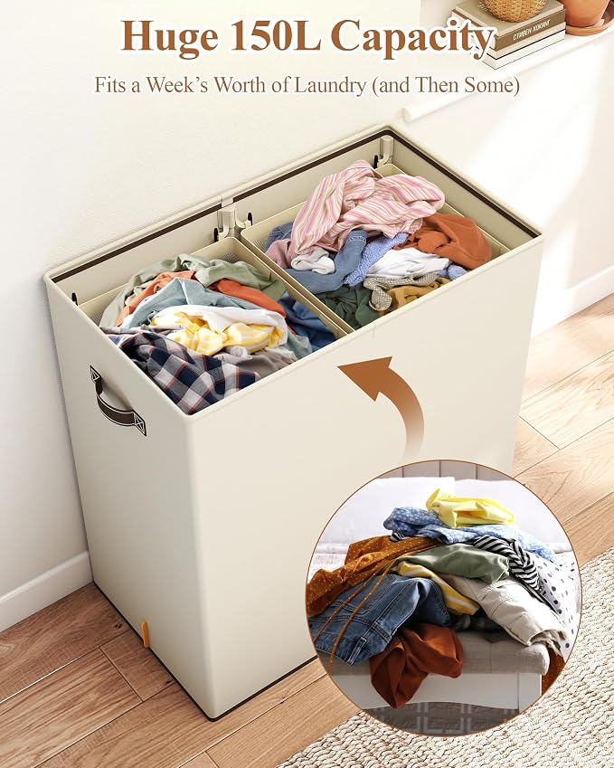 YECAYE 150L Extra Large Laundry Hamper - Image 5
