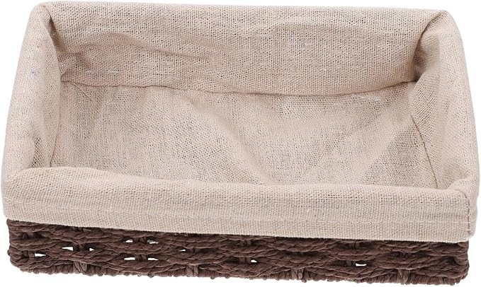 1pc Hand-woven Storage Boxes Desktop Glove Box Compartmentalized Organizer by Hohopeti