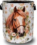 Watercolor Horse Laundry Basket Foldable by SELIONLIKN