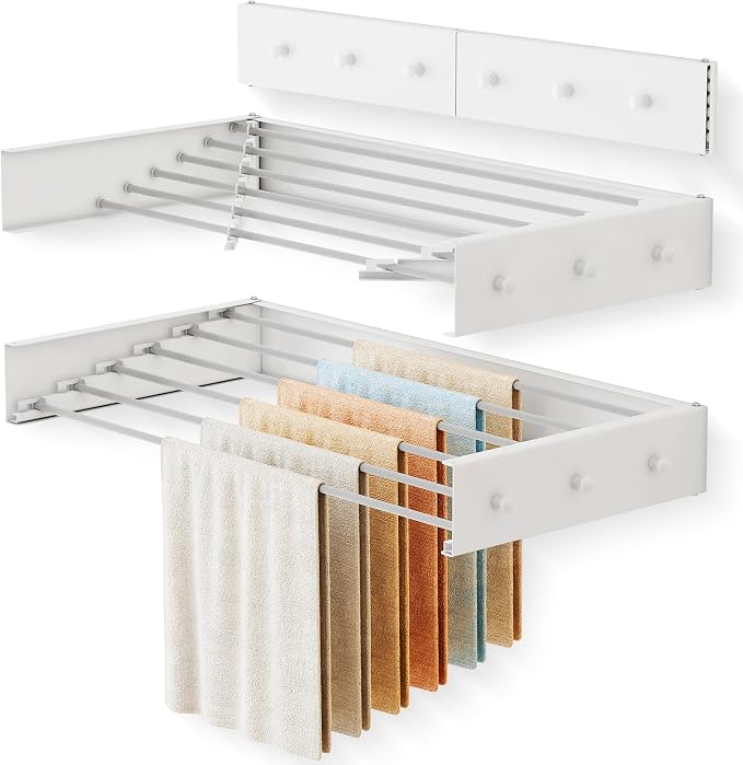 Upgrade Drying Rack Clothing, Clothes Drying Rack Wall Mounted, Laundry Drying by LIENAHU