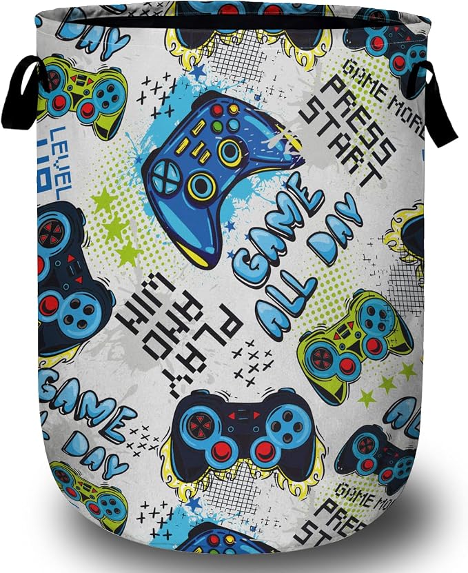 Cool Game Machine Laundry Basket, Colorful Games Laundry Hamper Tote Bag Dirty by Unknown