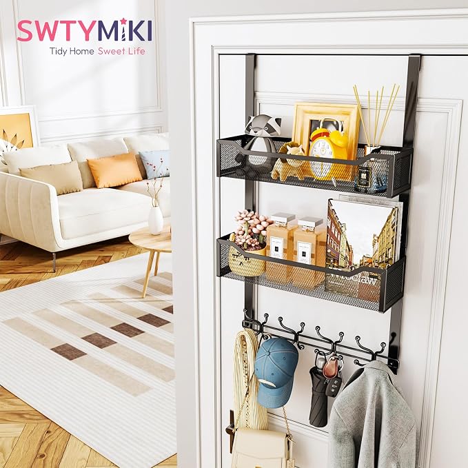 SWTYMIKI Over The Door Hooks Organizer - Image 2