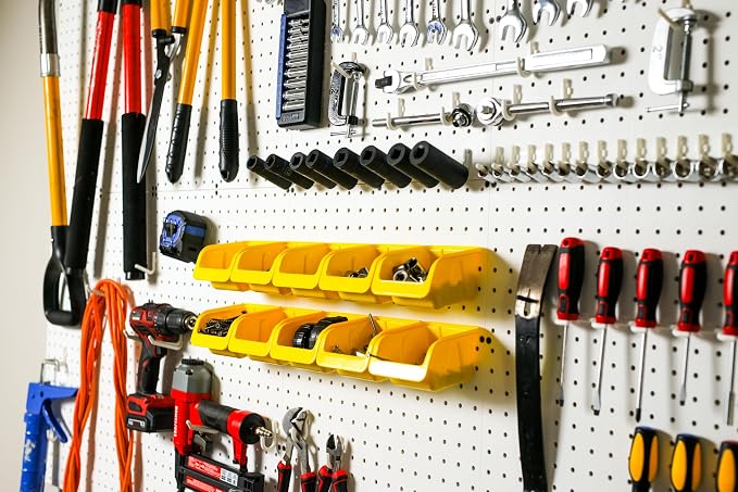 WallPeg PEGBOARD Panels Peg Board Plastic Pegboard Kit 24"x24" - Image 7