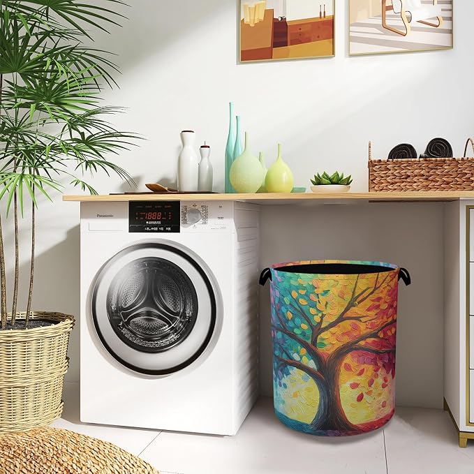 Tree of Life Laundry Basket, Oxford Cloth Laundry Hamper - Image 8