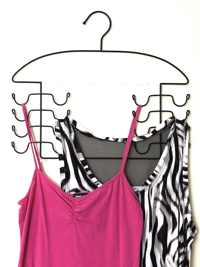 Tank Top Closet Organizer Hangers 2-Pc Set by Dr. Organizer – Black Steel - Image 3