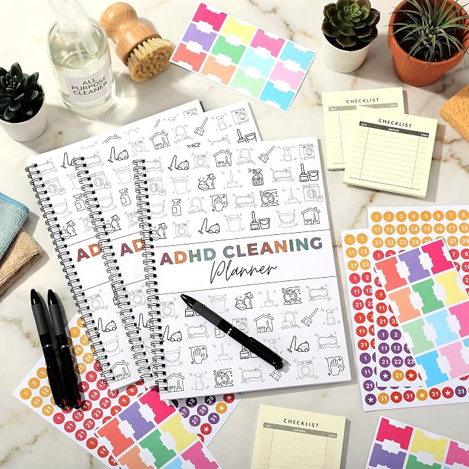 3 Pack Planner Set, Cleaning Schedule and Checklist Organizer Notebook Daily - Image 3