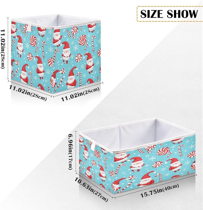 senya Large Storage Bins Christmas Candy Seamless Pattern Collapsible Foldable - Image 3