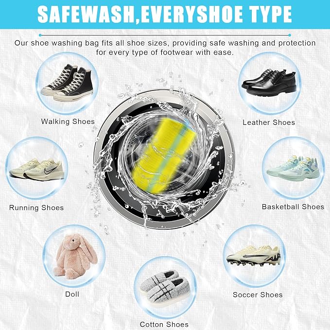 Shoe Washing Machine Bag, 2 Pack – Laundry Shoe Bag - Image 4