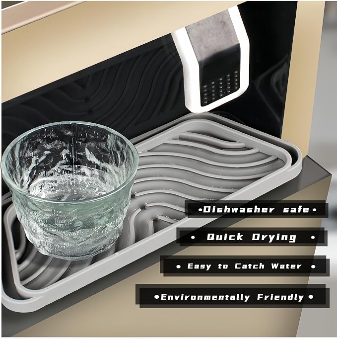 2 Pack Refrigerator Drip Tray, Cuttable Protector Fridge Drip Tray, Silicone - Image 2