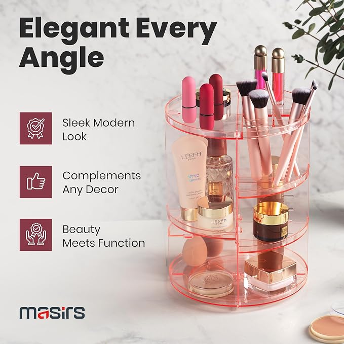 Masirs 360 Rotating Makeup Organizer - Image 6