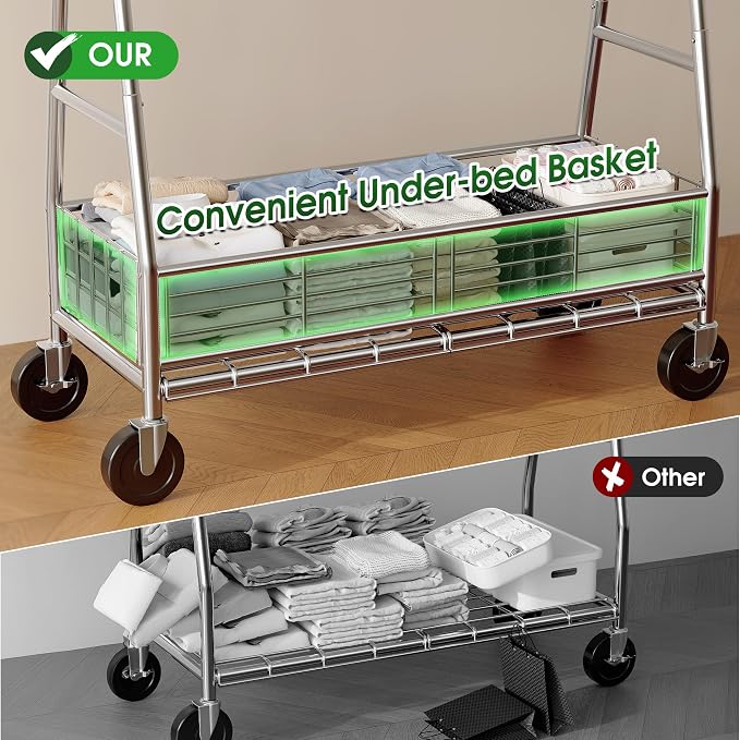 Raybee Heavy Duty Clothes Rack 630LBS, Clothing Racks - Image 2