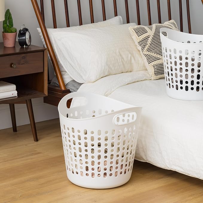 IRIS USA Laundry Basket Hamper, 40L Flexible Portable Plastic Dirty Clothes Bag - Image 7