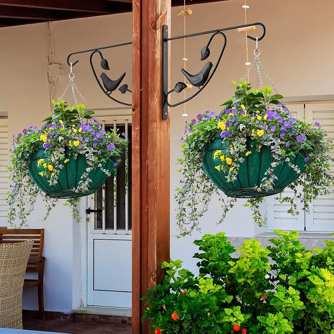 AMAGABELI GARDEN & HOME 2 Pack Hanging Brackets Plant Hanger Outdoor 12inch - Image 4