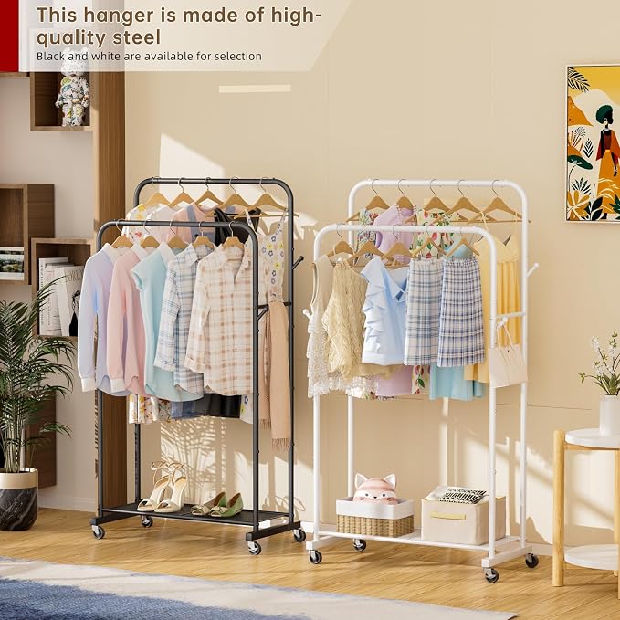 Clothes Garment Coat Rack Drying Clothing Racks Metal Freestanding - Image 5