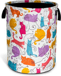 Cute Cat Laundry Basket Foldable Oxford Cloth Funny Tote Bag Laundry Hamper by NUTAINLA