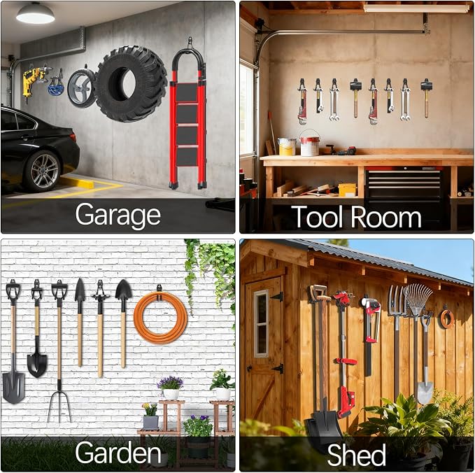 3-H Garage Wall Hooks 20 Pack, Garage Hooks Heavy Duty - Image 7