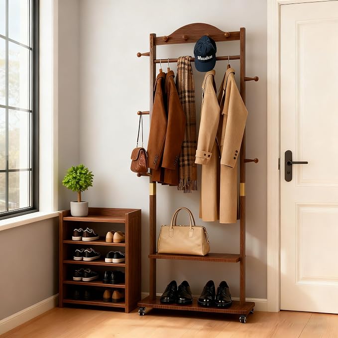 Coat Rack Freestanding Clothing Rack by Vulacko