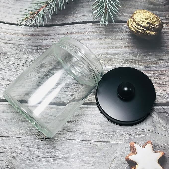 280ml/9.3oz Transparent Glass Vanity Canister Jar - Image 4