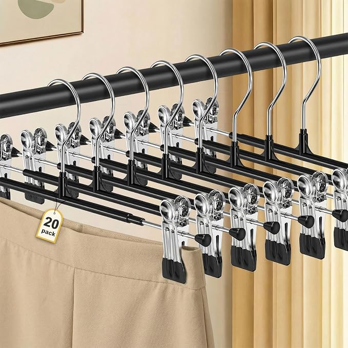 POZEAN Pants Hangers with Clips by POZEAN