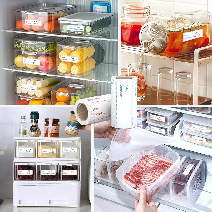 350 PCS Printholic 1" x 3" Food Storage Stickers, Removable Freezer Labels - Image 7