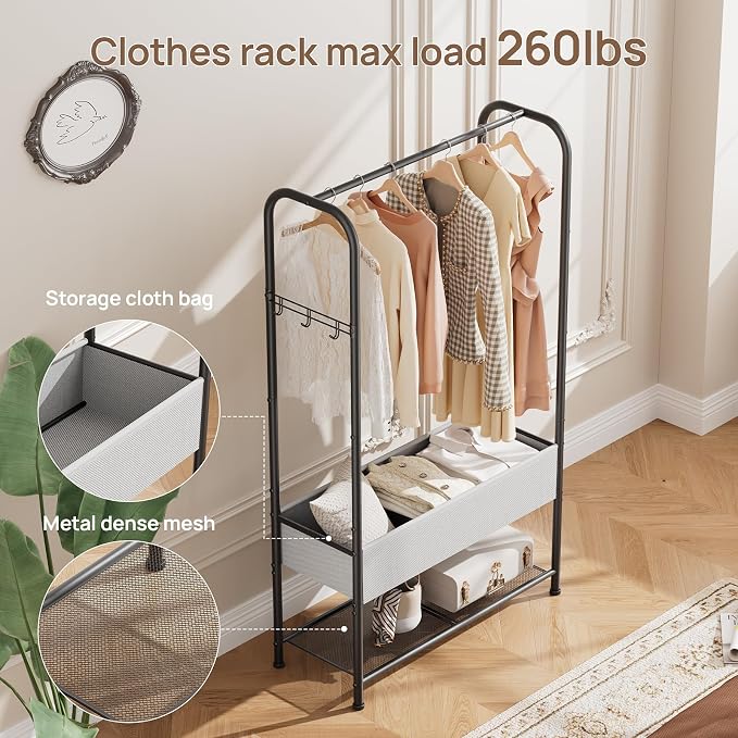 Freestanding Metal Garment Rack - Image 8