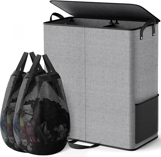 Large Double Laundry Hamper by Unknown
