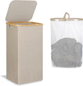 A Laundry Basket with Lid, Large Laundry Hamper with Handle and Lid, by iEGrow