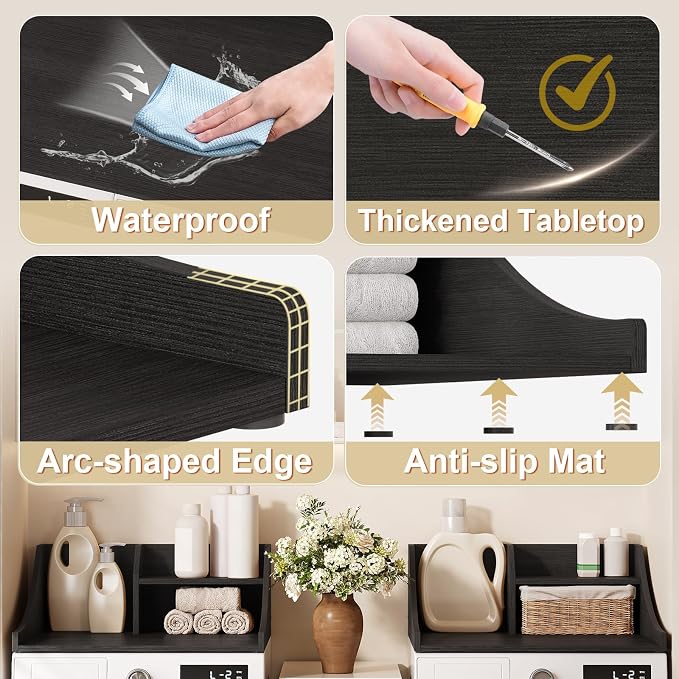 Laundry Countertop Single, 2-Tier Washer Dryer Countertop Laundry Topper - Image 6