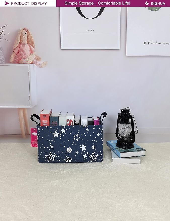 Rectangular Storage Basket Fabric Organizer Bin - Image 4