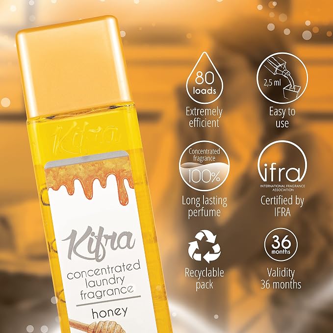 KIFRA HONEY Concentrated Laundry Fragrance 6.76 Fl Oz 200ml 80 Washing Cycles - Image 3