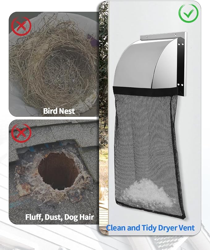4 PCS Dryer Vent Lint Bags, Lint Catcher - Image 3