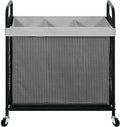 STO STO Laundry Hamper 3 Section, 120L Rolling Laundry Sorter Cart by STOSTO
