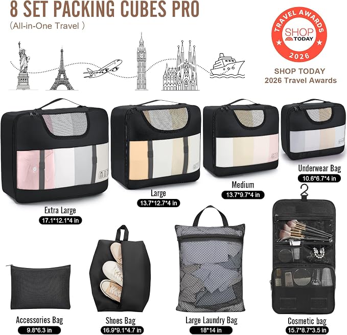 Veken 10 Set/8 Set Packing Cubes - Image 2