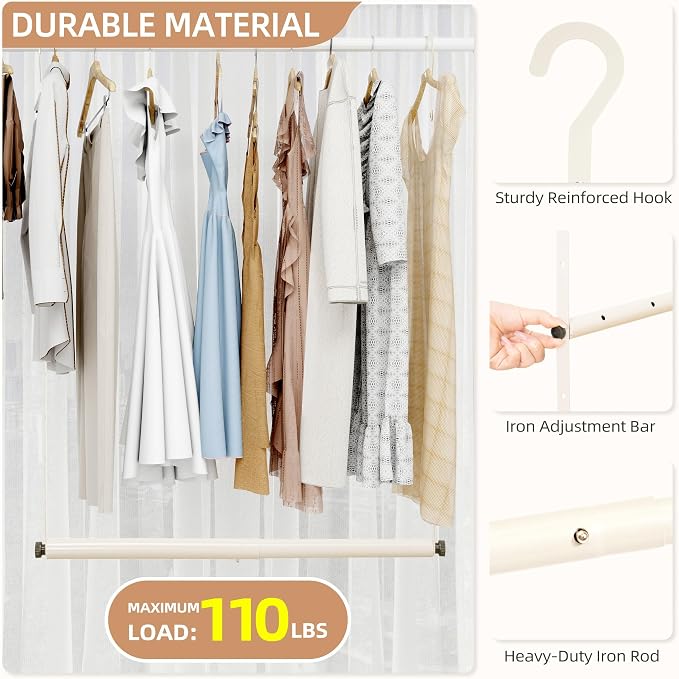 STORAGE MANIAC Adjustable Closet Rod Extender - Image 3
