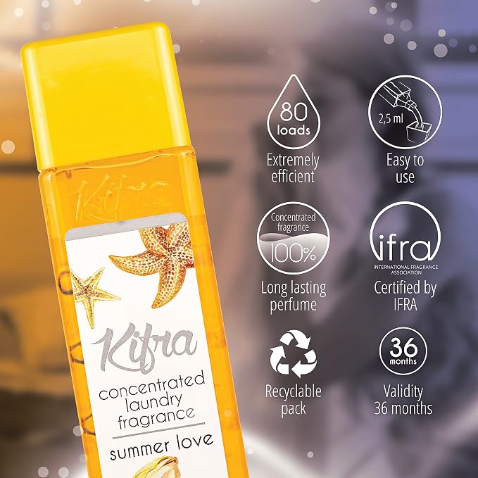 KIFRA SUMMER LOVE Concentrated Laundry Fragrance 6.76 Fl Oz 200ml 80 Washing - Image 3