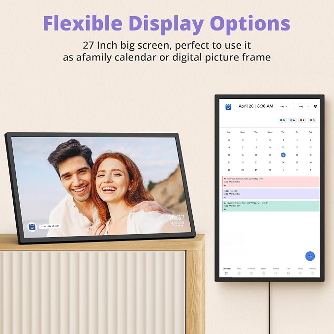 Digital Calendar 27 Inch Touch Screen, Electronic Wall Calendar Chore Chart - Image 7